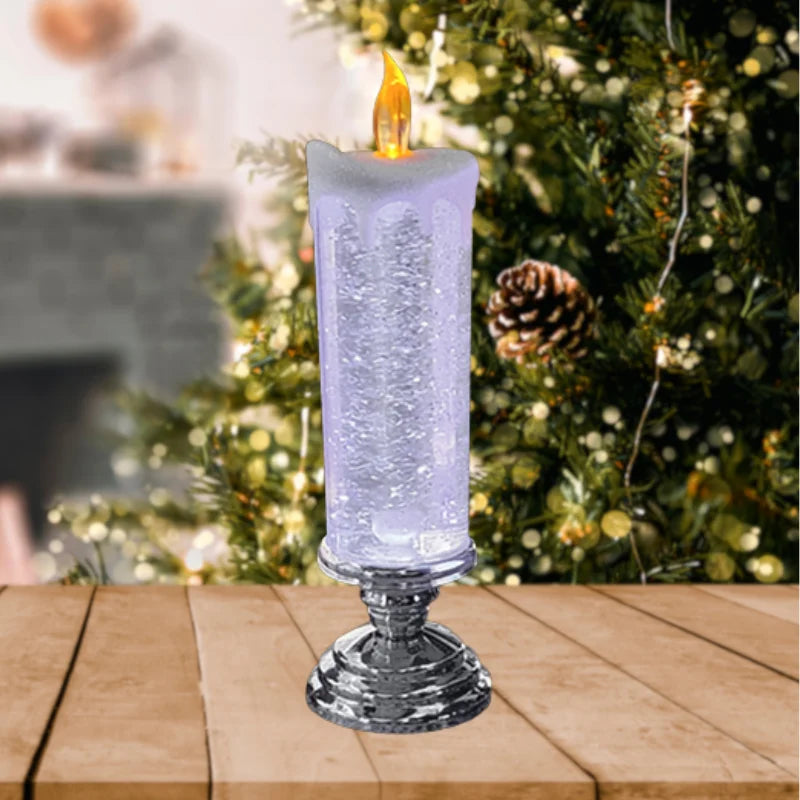 Bougie de Noël LED avec socle
