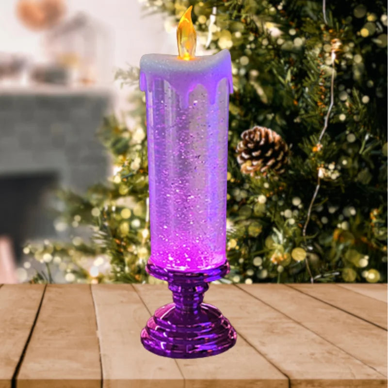 Bougie de Noël LED avec socle