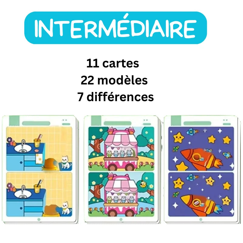 Jeu de Cartes “Cherche & Trouve” effaçable (3ans+)