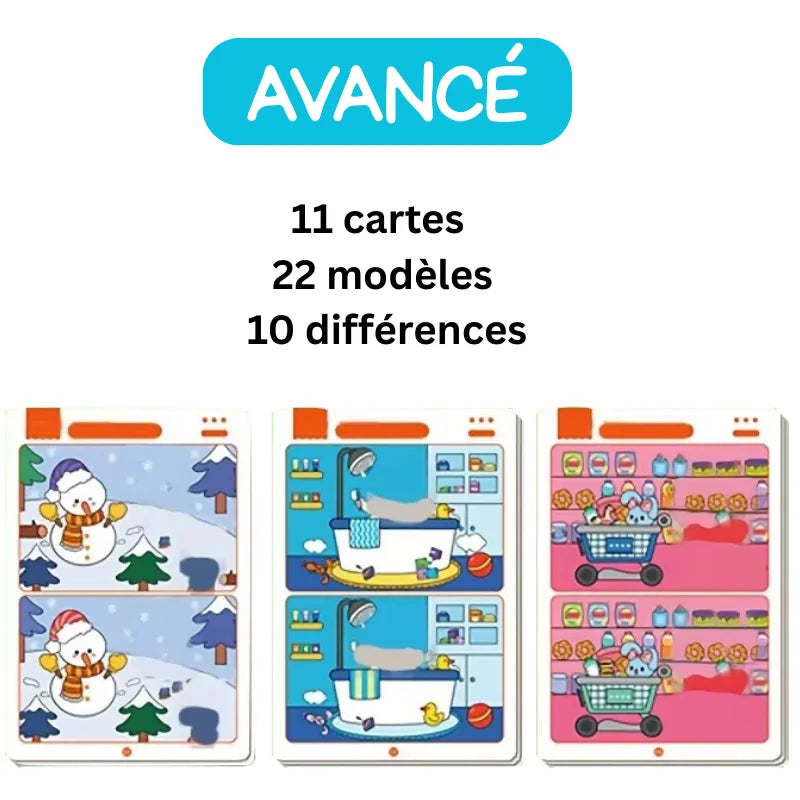 Jeu de Cartes “Cherche & Trouve” effaçable (3ans+)