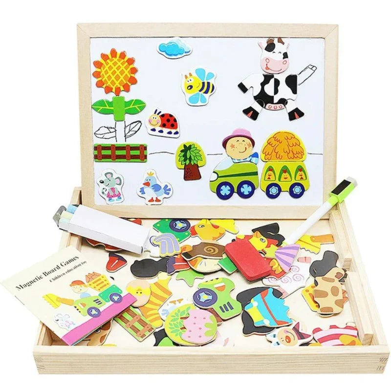 Tableau magnétique 2-en-1 (3 ans+)