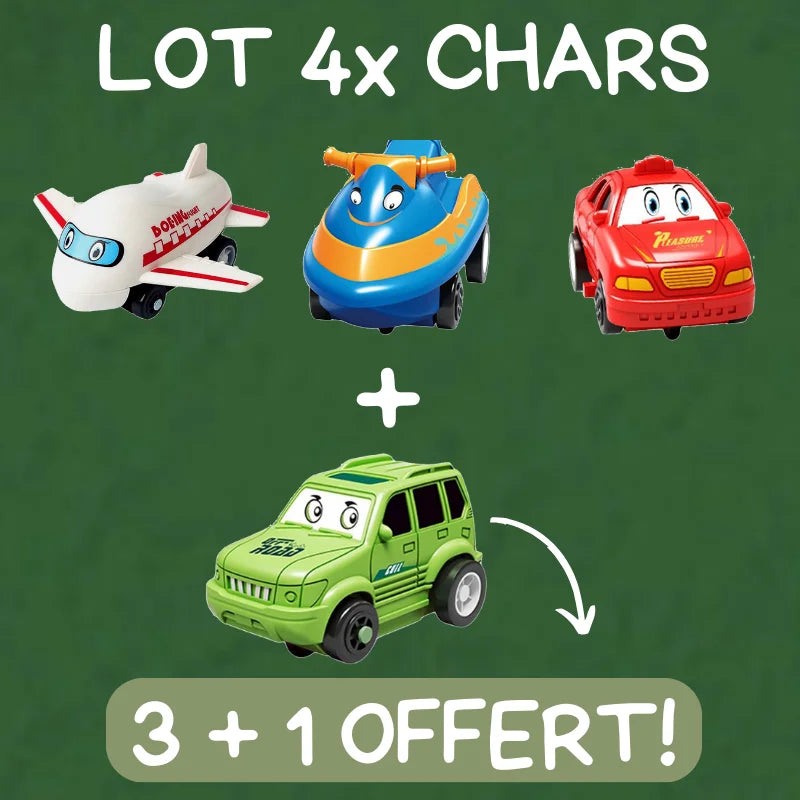 Lot 4x Chars supplémentaires pour Circuits en puzzle à assembler