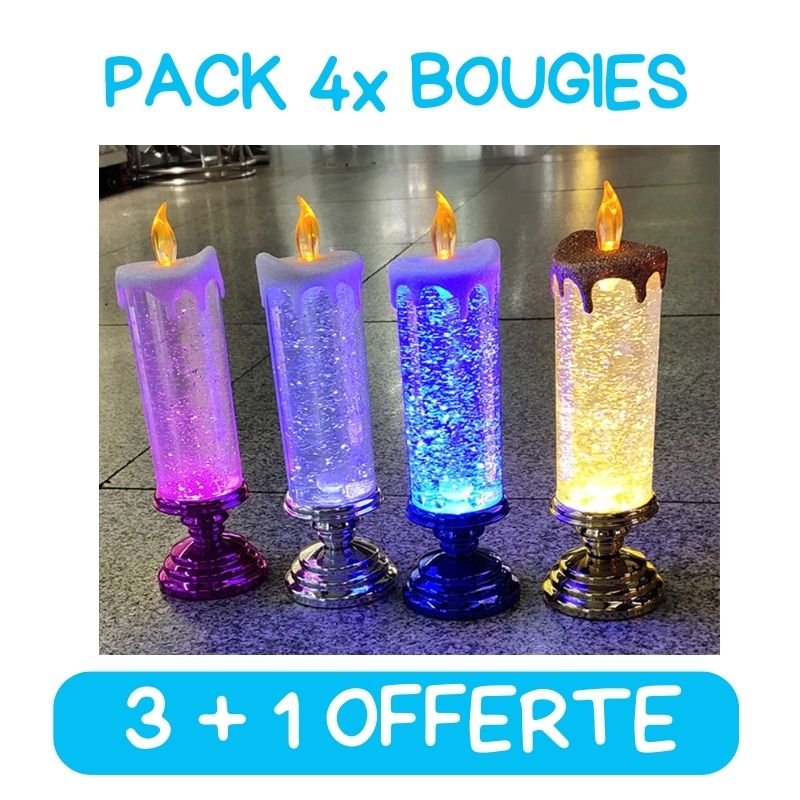 Bougie de Noël LED avec socle