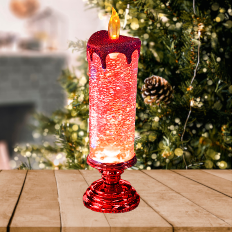 Bougie de Noël LED avec socle