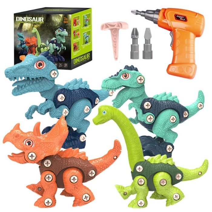 Coffret DELUXE 4 dinosaures + perceuse(4 ans et +)