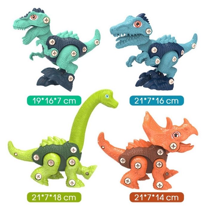 Coffret DELUXE 4 dinosaures + perceuse(4 ans et +)