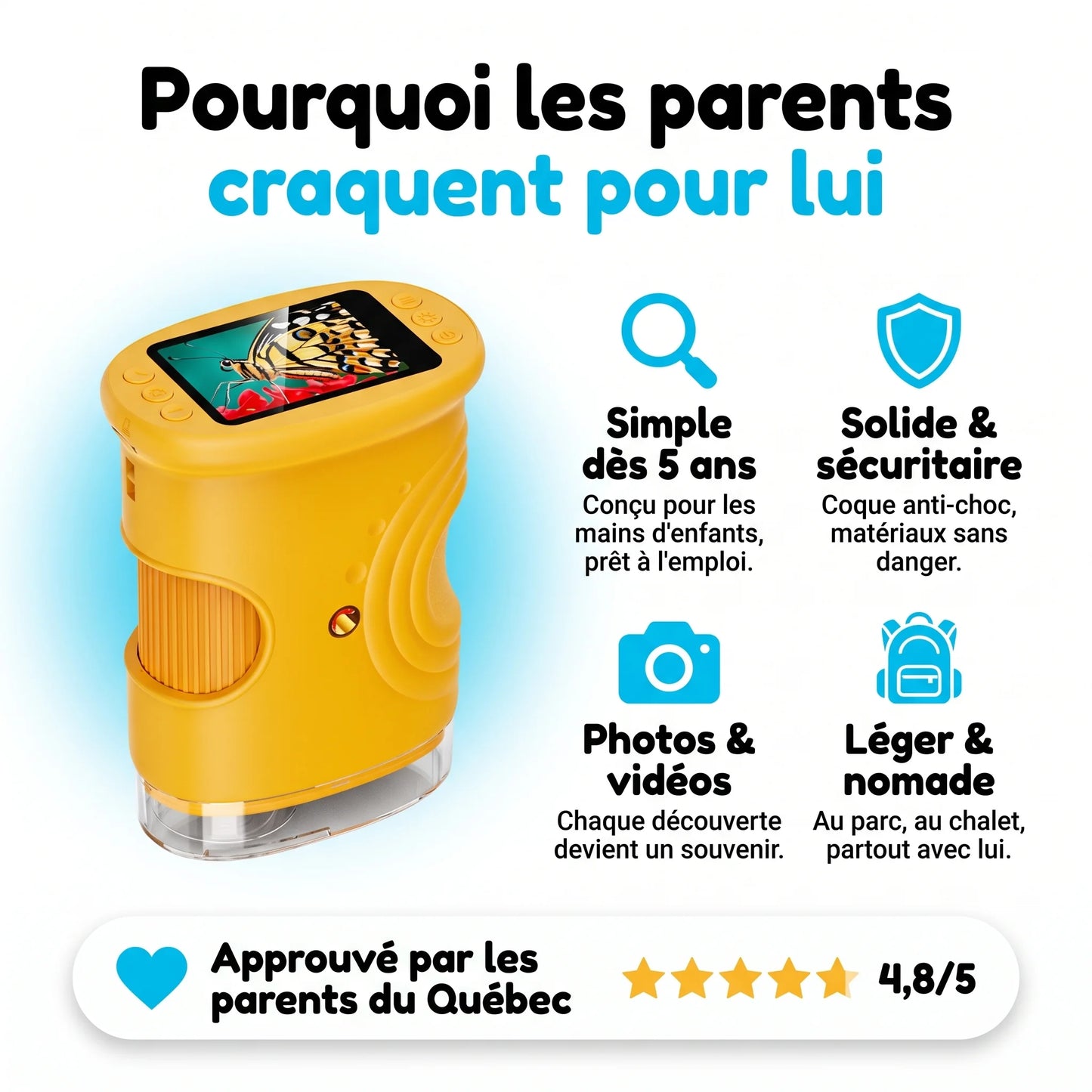 Microscope Digital Des Petits Explorateurs (5-12 ans)