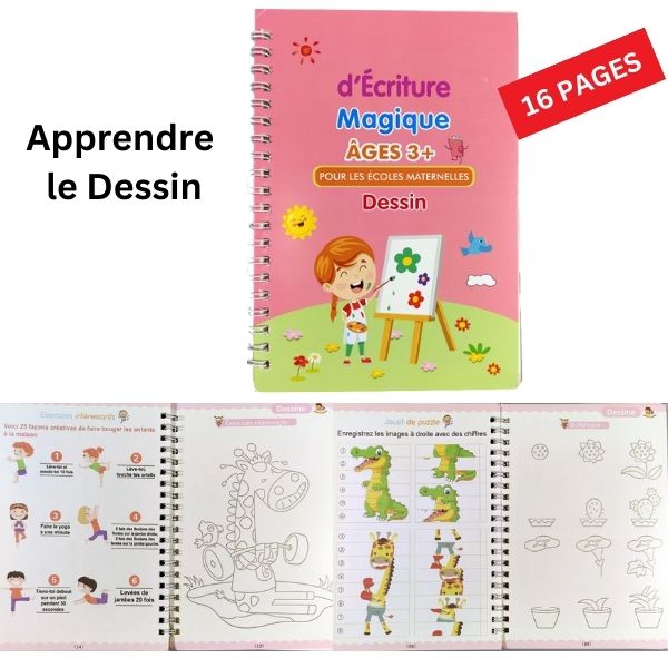 AbidjanBoutique - 4 cahiers d'écriture magique en FRANÇAIS